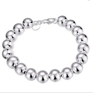 Silvertone Beaded Bracelet